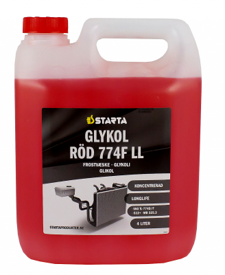 Starta Glykol Röd 774F Longlife 4 L